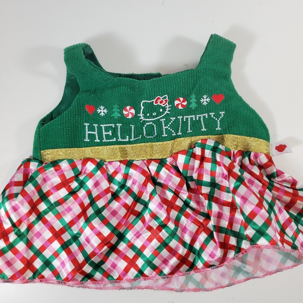 Build A Bear Sanrio Hello Kitty Holiday Christmas Dress Outfit Clothing BAB NWT